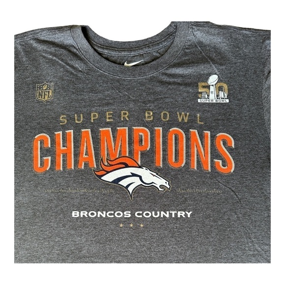 BRONCOS Super Bowl Champions shirt size medium - Picture 2 of 6